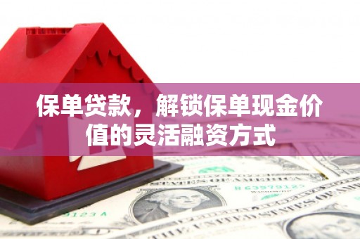 郸城保单贷款，解锁保单现金价值的灵活融资方式