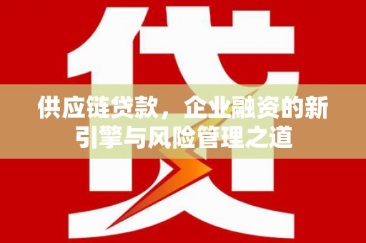 罗定供应链贷款，企业融资的新引擎与风险管理之道