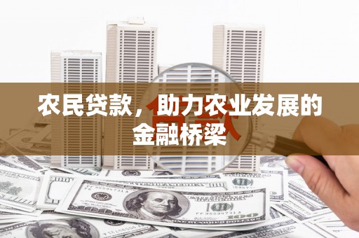 天峨农民贷款，助力农业发展的金融桥梁