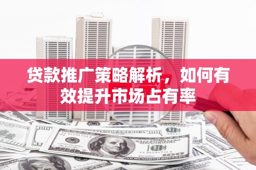 长岭贷款推广策略解析，如何有效提升市场占有率