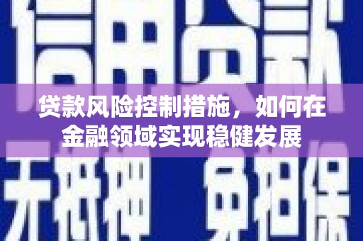 吴起贷款风险控制措施，如何在金融领域实现稳健发展