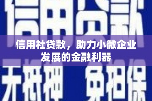 麟游信用社贷款，助力小微企业发展的金融利器