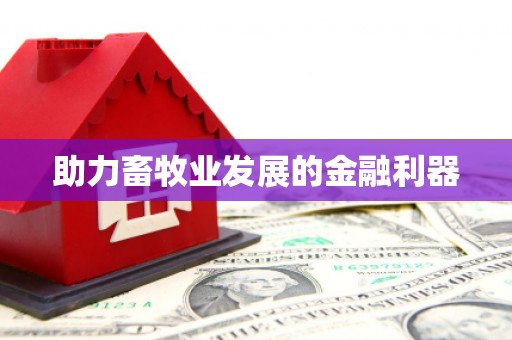 揭东助力畜牧业发展的金融利器